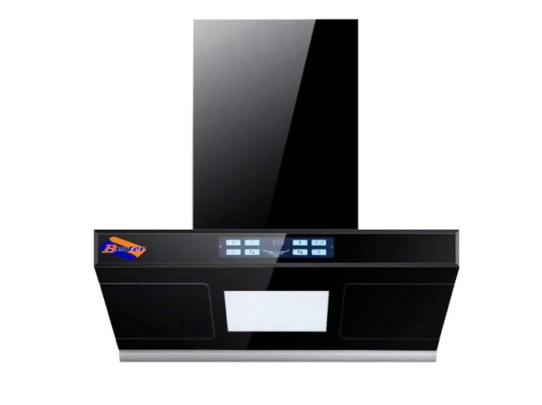 Bester RHA-11 Black Crystal Tempered Glass Range Hood – 388W Powerful Suction